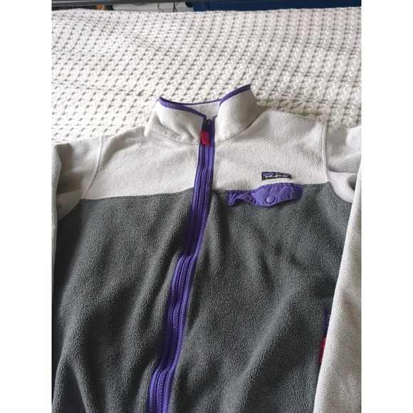 Patagonia Synchilla Snap T Full Zip Fleece Jacket Women's Size Large Color Block - Picture 2 of 13